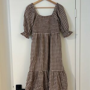 Madewell Gingham Smocked Dress